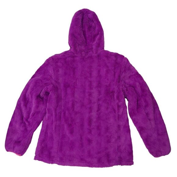 Gerry Jacket Girls Large 14 Purple Full Zip Fleece Lined Reversible Outdoor Warm - Picture 8 of 11